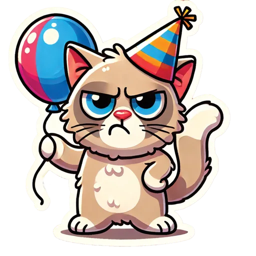 Angry cat party