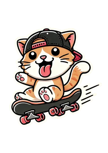 Cat skateboard