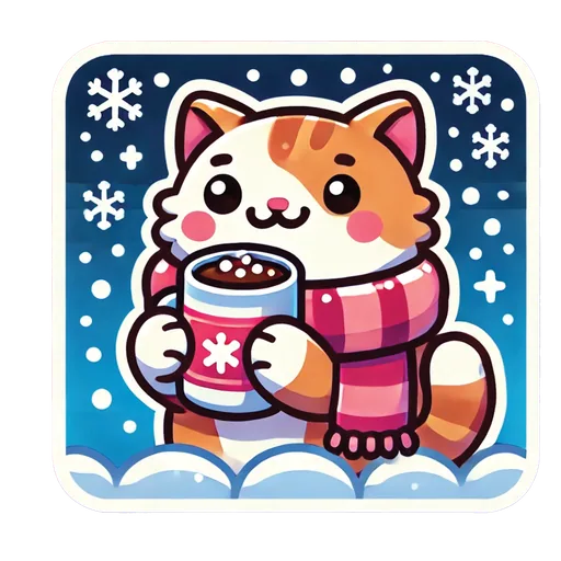 Cold cat with hot choclate